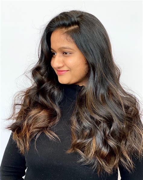 brown balayage on black hair|balayage for black hair indian.